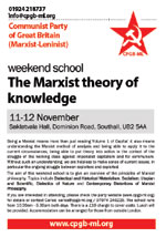 Weekend school: The Marxist theory of knowledge