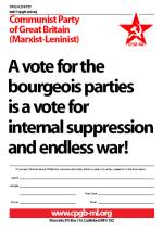 A vote for the bourgeois parties is a vote for internal suppression and endless war