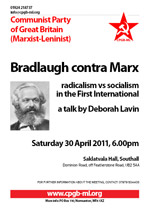 Bradlaugh contra Marx: radicalism vs socialism in the First International
