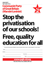 Stop the privatisation of our schools! Free, quality education for all
