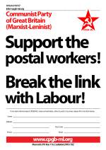 Support the postal workers! Break the link with Labour!